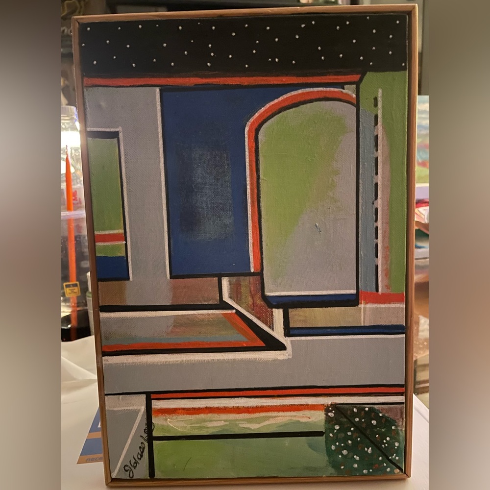 Acrylic painting on canvas framed